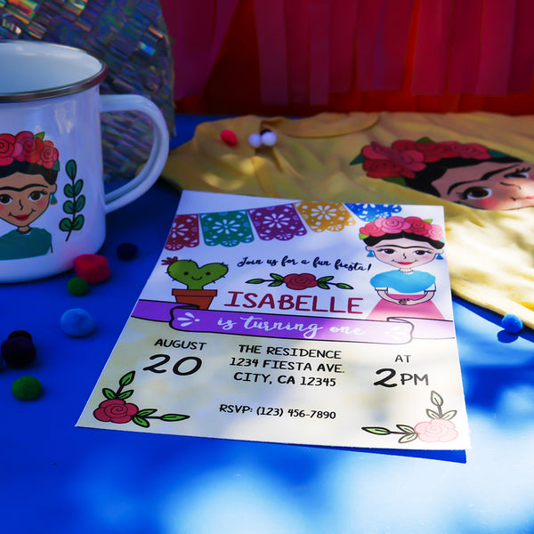 Frida Party Invitation Kit (Printable, Digital Download) - Fiesta Kits USA